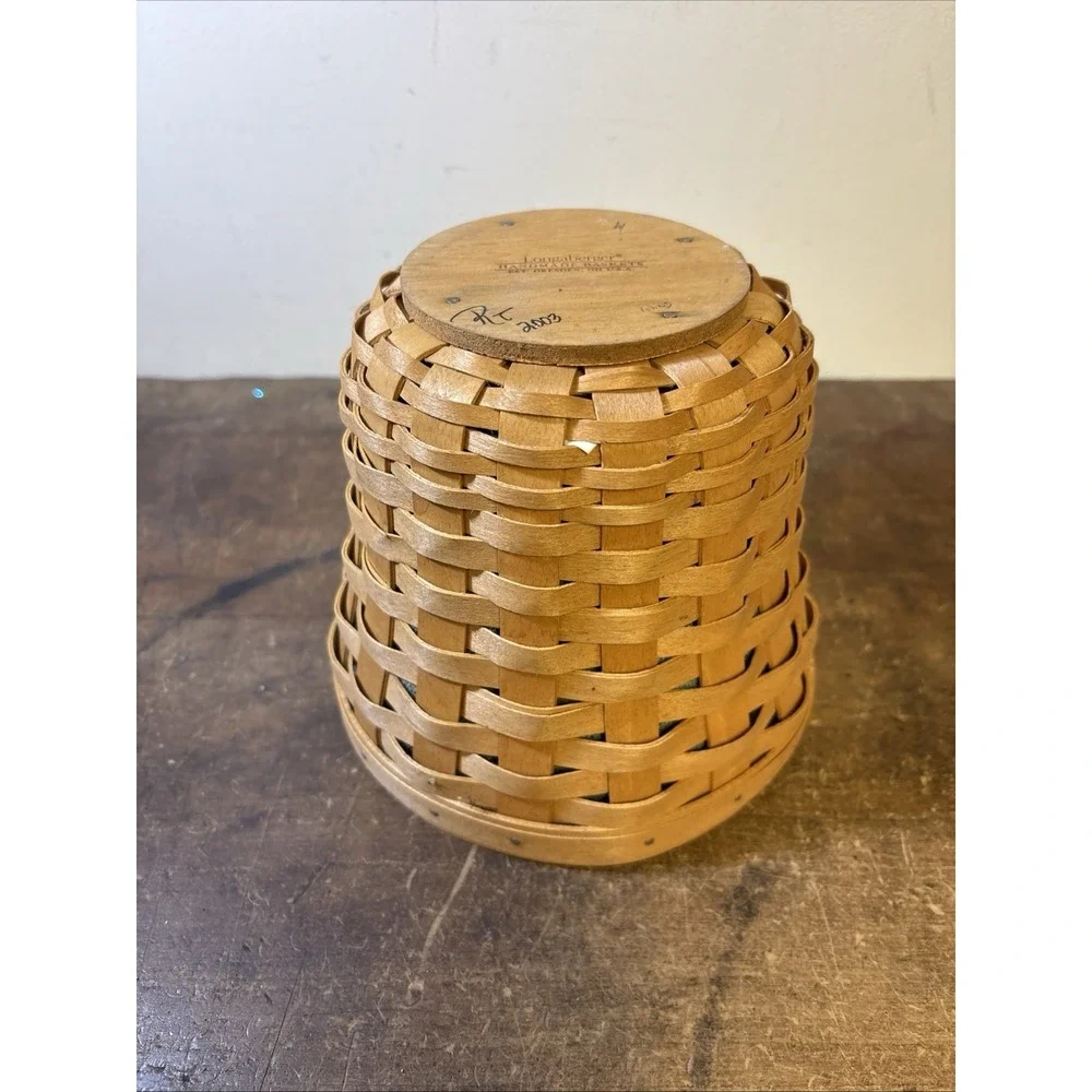 Longaberger 2004 Bouquet Basket Set - Sage Fabric Liner & Plastic Liner